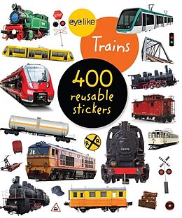 Agrafé Eyelike Stickers: Trains de Workman Publishing