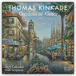 Kalender Thomas Kinkade Gardens of Grace with Scripture 2025 Wall Calendar von Kinkade Thomas