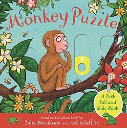 Reliure en carton indéchirable Monkey Puzzle: A Push, Pull and Slide Book de Donaldson Julia