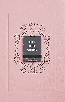 Couverture cartonnée Burn After Writing de Sharon Jones