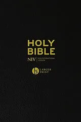 Kartonierter Einband NIV Larger Print Black Leather Bible von New International Version