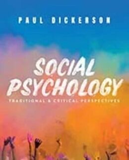 Couverture cartonnée Social Psychology de Paul Dickerson