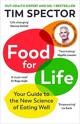 Couverture cartonnée Food for Life de Tim Spector