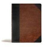 Couverture en cuir CSB Tony Evans Study Bible, Black/Brown Leathertouch de Tony Evans