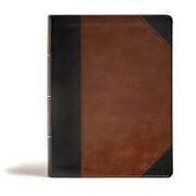 Couverture en cuir CSB Tony Evans Study Bible, Black/Brown Leathertouch de Tony Evans