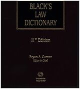Fester Einband Black's Law Dictionary von Bryan A. Garner