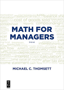 Couverture cartonnée Math for Managers de Michael C. Thomsett