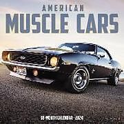 Couverture cartonnée American Muscle Cars 2024 7 X 7 Mini Wall Calendar de Willow Creek Press