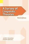 Couverture cartonnée A Survey of Linguistic Theories, 3rd Edition de Jerold A. Edmondson, Jerald A. Edmondson, Donald A. Burquest