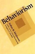 Couverture cartonnée Behaviorism de John B. Watson