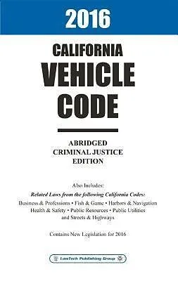 E-Book (epub) 2016 California Vehicle Code Abridged von LawTech Publishing Group