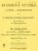 Kartonierter Einband 48 Famous Studies (1st and 3rd Part): Oboe - Melodious Etudes with Oboe and Saxophone Sheet Music von 