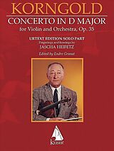 Erich Wolfgang Korngold Notenblätter Violin Concerto in D Major op.35 for violin and orchestra