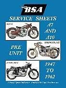 Couverture cartonnée BSA A7 - A10 'Service Sheets' 1947-1962 for All Rigid, Spring Frame and Swing Arm Group 'a' Motorcycles de Floyd Clymer