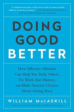 Couverture cartonnée Doing Good Better de William Macaskill