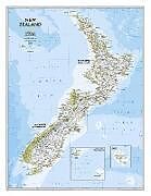 Carte (de géographie) National Geographic New Zealand Wall Map - Classic (23.5 X 30.25 In) de National Geographic Maps