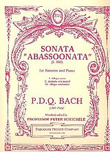 P.D.Q. alias Schickele, Peter Bach Notenblätter Sonata Abassoonata