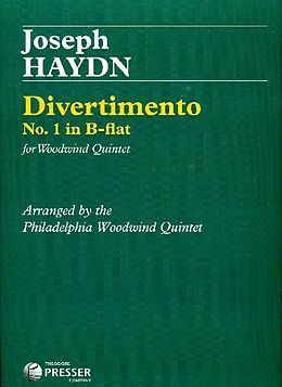 Franz Joseph Haydn Notenblätter Divertimento b-flat no.1