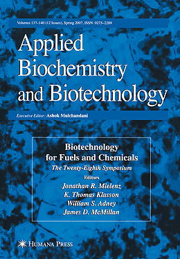 Fester Einband Biotechnology for Fuels and Chemicals von 