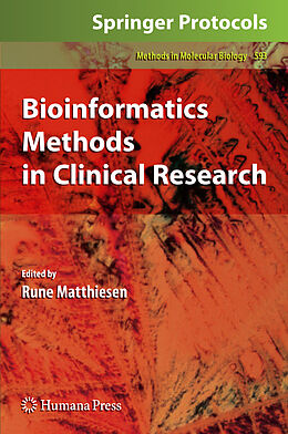 Fester Einband Bioinformatics Methods in Clinical Research von 