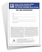 Couverture cartonnée Early Start Denver Model Curriculum Checklist for Young Children with Autism, Set of 15 Checklists, Each a 16-Page Two-Color Booklet de Sally J. Rogers, Geraldine Dawson