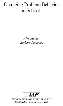 E-Book (pdf) Changing Problem Behavior in Schools von Alex Molnar