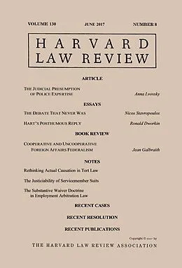 E-Book (epub) Harvard Law Review: Volume 130, Number 8 - June 2017 von Harvard Law Review