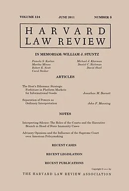 E-Book (epub) Harvard Law Review: Volume 124, Number 8 - June 2011 von Harvard Law Review