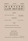 E-Book (epub) Harvard Law Review: Volume 124, Number 7 - May 2011 von Harvard Law Review