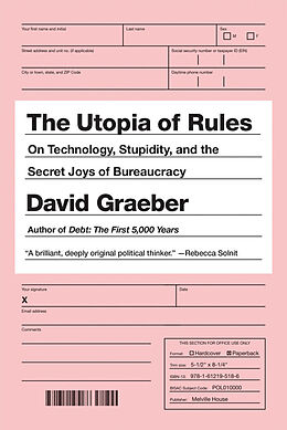 Couverture cartonnée The Utopia of Rules de David Graeber