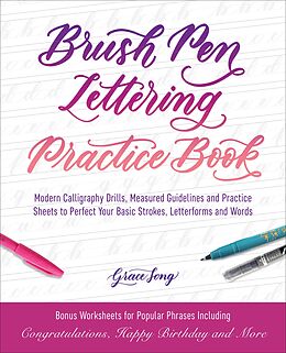 eBook (epub) Brush Pen Lettering Practice Book de Grace Song