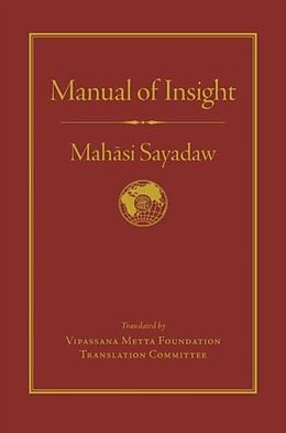 Livre Relié Manual of Insight de Mahasi Sayadaw