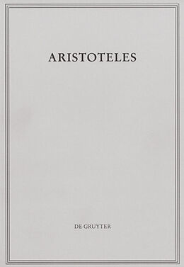 Fester Einband Aristoteles: Aristoteles Werke / Peri hermeneias von Aristoteles
