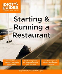 Couverture cartonnée Starting and Running a Restaurant de Jody Pennette, Elizabeth Keyser