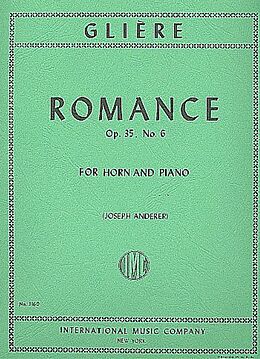 Reinhold Glière Notenblätter Romance op.35,6