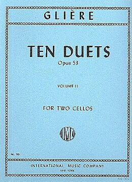 Reinhold Glière Notenblätter 10 Duets op.53 vol.2 (Nos.5-10)