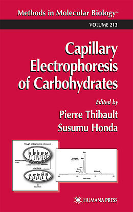 Couverture cartonnée Capillary Electrophoresis of Carbohydrates de Pierre Thibault