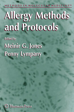 Couverture cartonnée Allergy Methods and Protocols de Meinir G. Jones