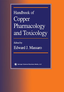 Couverture cartonnée Handbook of Copper Pharmacology and Toxicology de 