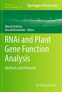 Fester Einband RNAi and Plant Gene Function Analysis von 