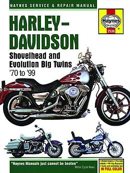 Couverture cartonnée Harley-Davidson Shovelhead &amp; Evolution Big Twins (70-99) Haynes Repair Manual de Haynes Publishing