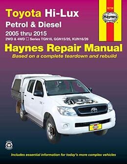 Couverture cartonnée Toyota Hi-Lux (2005 thru 2015) Petrol &amp; Diesel de Haynes Publishing