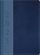 Couverture en cuir The Treasure of Wisdom - 2025 Executive Agenda - Navy and Sky Blue de 