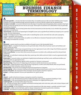 E-Book (epub) Business Finance Terminology (Speedy Study Guide) von Publishing Speedy