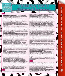 E-Book (epub) Criminal Law II (Definitions and Terminology) (Speedy Study Guide) von Speedy Publishing
