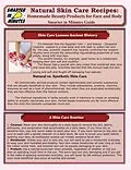 E-Book (pdf) Skin CareNatural Homemade Skin Care Recipes von Anne V. Parsons
