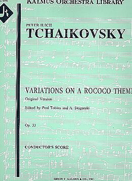 Peter Iljitsch Tschaikowsky Notenblätter Variations on a Rococo Theme op.33
