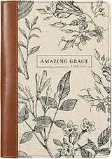 Fester Einband Amazing Grace Natural Canvas and Honey-brown Faux Leather Journal von