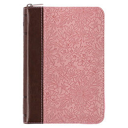 Livre Relié Pink and Saddle Tan Faux Leather Mini Pocket de 