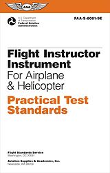 eBook (pdf) Flight Instructor Instrument Practical Test Standards for Airplane & Helicopter (2024) de Federal Aviation Administration (Faa), U. S. Department Of Transportation